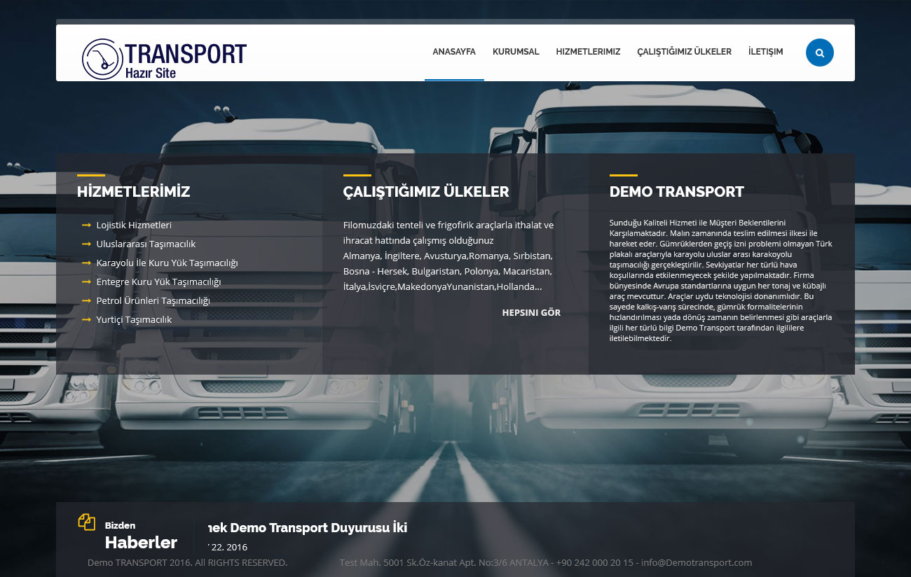 Hazır Transport Sitesi